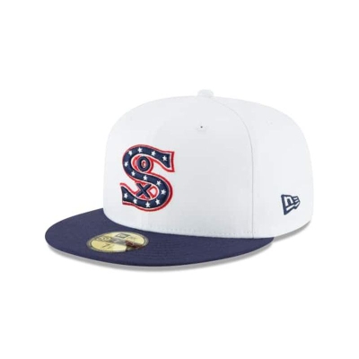 White Chicago White Sox Hat - New Era MLB 1917 Cooperstown Wool 59FIFTY Fitted Caps USA4215076